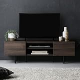 RASIK テレビ台 50型 対応 120cm幅 ブラウン ローボード ワイド 脚付き 収納 リビング TV台 木製 Stova ストーヴァ