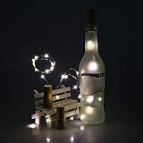 20 LEDワインボトルコルク型フェアリーストリングライトiusun夜ランプクリスマスパーティーホームガーデン装飾