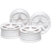 Tamiya Hop-Up Options 18-Spoke Wheels - Fluorescent Yellow 24mm Width Offset 0 For RC Cars