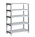 ※受注生産 返品・交換不可※選べる幅サイズ31段階！軽量アルミ製 収納ラック5段 棚板奥行36cm 高さ120cm 幅バリエーション 30～180cm (95cm)