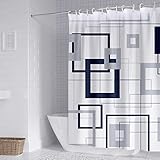 Rock Cloud シャワーカーテン 180*180cm バスカーテン 風呂カーテン 目隠し 防水 防カビ 浴室 バス 間仕切り リング付
