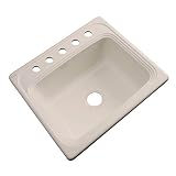 ウェリントン差し込み式アクリル25 x 22 x 9で。5-holeシングルボウルキッチンシンクでcandlelyght