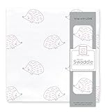 SwaddleDesigns Cotton Muslin Swaddle Blanket Pink Hedgehog [並行輸入品]