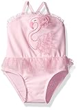 Sol Swimベビー女の子ソロswim-new born-swan湖One Piece Swimsuit カラー: ピンク
