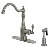 Kingston Brass GS7708ACLBS American Classic 8-Inch Centerset Single Handle Kitchen Faucet with Match