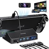 Park Sung スチームデッキ用ドッキングステーション 7イン1ドック HDMI 2.0 4K@60Hz、ギガビットイーサネット、USB-A 3.0 5Gbps高速データポート3つ、USB-Cデータポート&フルスピード充電