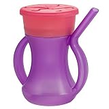 3 Evriholder 2-in-1 Sippy Snacky Cups Built-In Straw Handles Ages 1+, Pink by Evri [並行輸入品]