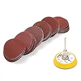 KING DO WAY 2 inch Dremel Sanding Discs Pad Kit for Drill Grinder Rotary Tools with Backer Plate 1/4