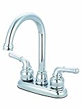 Olympia Faucets Series B-8160 Two Handle Bar Faucet with Gooseneck Style Spoutオリンピア蛇口シリーズB - 8160グース