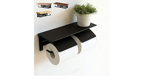 Amazon トイレットペーパーホルダー おしゃれ 2連 ダブル アイアン アンティークトイレ 収納 飾り棚 カバー モダン シック シンプル Diy ブラック 黒ブラン トイレットペーパーホルダ トイレットペーパー 棚付き 紙巻器 A Blan Diy 工具 ガーデン