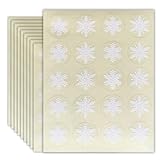 シール 封印シール 透明ステッカー B 雪の結晶 ホワイト 200枚 2.5X2.5cm クリア ラッピング ギフトプレゼント おしゃれ かわいい 封かん 封筒 デコレーション NYANDELMO ND-0285-R05-B