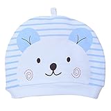 Outflower 帽子 ベビー 赤ちゃん コットン クマ柄 春 夏 秋 冬 0-6ケ月 可愛い 子供 ニット帽 キッズ 睡眠用 キャップ 誕生日 プレゼント 人気 出産祝い ニットキャップ