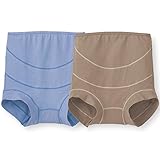 らくばきサポートショーツ２色セット　　サックス＆モカベージュ　サイズ:マタニティM