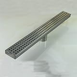 LightInTheBox 600 mmステンレススチールニッケルバスルームキッチンLinearシャワー正方形床排水バスルーム洗面所