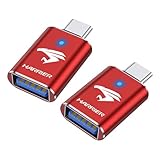 Decoyocar【2個セット】トヨタ ハリアーHarrier 80系 Type-CからUSB変換 ハリアー80系専用アクセサリー USB3.0変換アダプタ 充電 データ転送 設定不要 プラグ＆プレイ (レッド)