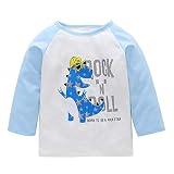 Chaufly ベビー服 子供服 Tシャツ ボーイズ ベーシック Tシャツ秋 漫画 恐竜 ロングスリーブ キッズ Oネック服