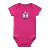 お城　綿　かわいい　ベビー服　おしゃれ　赤ちゃん服　女の子　4サイズ　新生児 子供服　0-12月 (9M, ホット・ピンク)