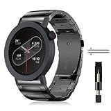 [SinRenn] 22mm バンド CMF by Nothing Watch 3 Pro 対応 ステンレス ウォッチ 金属バンド ビジネス風 調整簡単 長さ調整器具付き 金属ベルト CMF by Nothing Watch Pro 2/3 用 交換ベルト (ブラック)