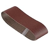 Bosch SB4R000 3-Inch X 21-Inch Sanding Belt, Red, 60/80/100 Assorted Grits, 3-Pack [並行輸入品]