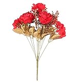 GRALARA装飾　人工花　造花　シルク　フラワー　葉　ブライダル　ブーケ　結婚式　人工バラ