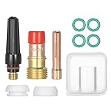 KKmoon WP-17/18/26シリーズ 溶接トーチアクセサリー キット 10ピースセット ガスレンズ カップ 消耗部品 セット TIG溶接アクセサリー