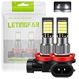h11 led フォグランプ ホワイト h16 led フォグランプ 高輝度 3030チップ h8 led フォグ 車検対応 h8/h11/h16 一体型 12-24V車用 無極性 瞬間起動 取付簡単 車用LEDバルブ 2個セット (ホワイト)