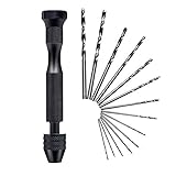 ハンドドリルピンパイス14セット 撚りドリル0.5-3.0ミリメートルで設定 小型ハンドドールステンレス穴あけツール
