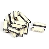 uxcell　フラットケーブルコネクタ　FFC FPCリボンソケットコネクタ プラスチック　金属　1.0mmピッチ　12ピン　20個入り