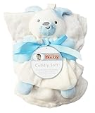 Cuddly Soft Baby Blanket With Buddy 30 x 36 by Nuby (Blue Puppy) [並行輸入品]