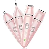 4in1レディースシェーバー IPX6防水 ヘッド交換可能 1台4役 多機能 全身用脱毛器 ムダ毛処理 顔 足 背中 髭 鼻 眉 脇 乾湿両