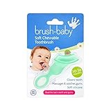 おしゃぶりブラシ10ヶ月 - 3年 (Brush-Baby) (x 2) - Brush-Baby Teether Brush 10 months - 3 Years (Pack of 2) [並行輸