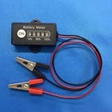 24V専用　LEDバッテリーチェッカーワニ口クリップ付 ※日本語マニュアル付