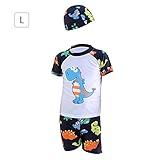 男の子水着　上下セット　帽子付け　３点セット　子供用品　キッズ水着　海川プール水遊び　水泳　スイミングゴグール　男児 水着　日焼け防止 UVカット