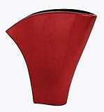 Deco 79 Ceramic Cone Shaped Lacquer Vase, 17 by 17-Inch, Red [並行輸入品]