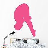 体操フロントDiveピンク壁デカールby Wallmonkeys Peel and Stickグラフィックwm214054 60"H x 39"W - Jumbo GEN-14240-60
