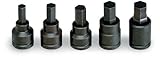 Wright Tool 607 5-Piece Metric Impact Hex Bit Socket Set [並行輸入品]