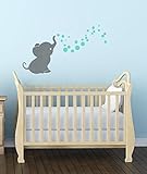 Wall D?cor Plus More Elephant with Bubbling Dots Vinyl Wall Art Decals Stickers for Baby Nursery D?c
