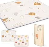 プレイマット-Artake 赤ちゃん プレイマット 収納しやすい ジョイントマット 厚手 折りたたみ 防水 防音マット ベビーマット お昼寝マット Happy Panda 160*180*2 (水草＋鯨, 160ｘ180ｘ2cm)