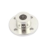 uxcell フランジカップリング ガイドシャフトカプラ 硬質フランジ 硬質フランジカップリング シルバー