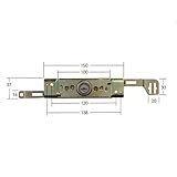 シャッター錠　ユニバーサルシャッター錠54　ST-17　水圧開錠シャッター錠　アーム伸310mm 縮265mm