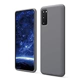 【elago】 Galaxy S20 対応 ケース シリコン 薄型 スリム ソフト カバー 耐衝撃 衝撃 吸収 指紋 防止 加工 リキッドシリコン スマホケース [ Samsung GalaxyS20 5G SC-51A / SCG01 ギャラクシーS20 対応 ] SILICONE CASE ミディアムグレー
