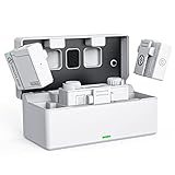 Hollyland Lark150 ワイヤレスマイク カメラ外付けマイク 伝送距離100m スマホ外付けマイク ピンマイク ワイヤレス (white)