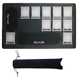 トレカ天国 ワンピ 対応 プレイマット ラバー 35×60cm 海賊 分かりやすい 枠付き 収納袋 付き マウスパッド (1人用, ケースありブラック)