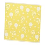 西松屋 正方形 無撚糸バスタオル（リンゴ・気球・星） イエロー