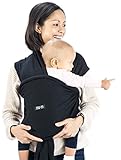 Mo+m Baby Wrap (Black) - Ultra Soft Infant Sling Child Carrier Keeps Your Baby Comfortable & Safe - 