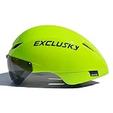 サイクリングヘルメット 自転車ヘルメット マグネットバイザー付き 超軽量 高剛性 通気性 56～61cmサイズ調節 子供も利用可能 (グリーン)