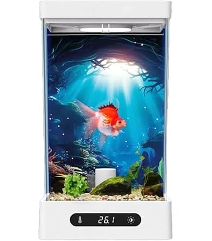 Amazon | [pronala]小型ベタ水槽 1.6L 卓上用 コンパクト設計 ヒーター