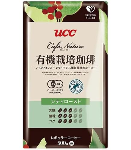 Amazon | UCC 有機栽培珈琲 ダークロースト(豆) 500g | 有機栽培珈琲