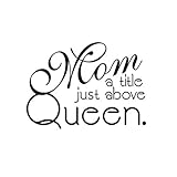 Vosarea ママの名前はちょうどクイーンベッドルームの前にパーソナライズされたビニールの壁紙DIY美しい書道アートベッドルームのインテリアウォールステッカー