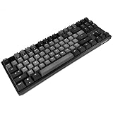 DURGOD (デュラゴッド) Taurus K320 TKL メカニカルキーボード | 87キー テンキーレス | USB C 有線 | ダブルショット PBT キーキャップ | プログラム可能なキー | NKROロールオーバー | Windows & Mac (ヘイズブルーチェリーレッド)